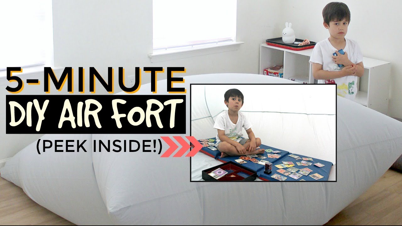 ⛺️ HOW TO MAKE AN AIR FORT DIY TENT (Step-by-Step) | Fun Indoor Activities for Kids Staying at Home
