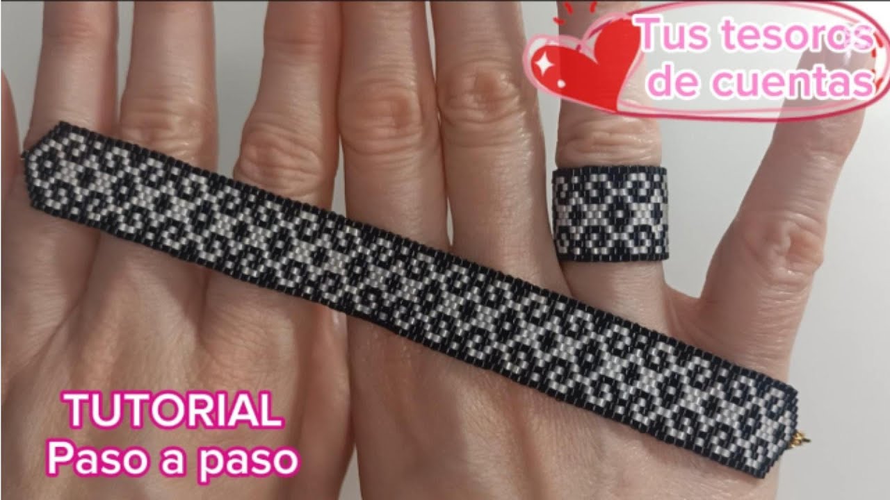 Tutorial pulsera elegante / terminaciones en peyote impar / muy fácil