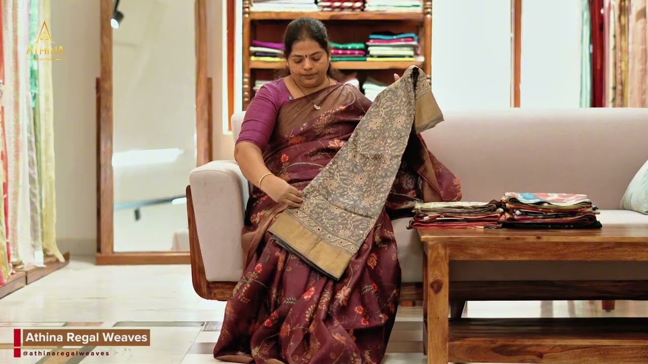 🌾 నేచురల్ ఫ్యాబ్రిక్&zwnj;లో నోబుల్ లుక్ - Tussar Saree acollection | Athina Regal Weaves #Tussarsarees