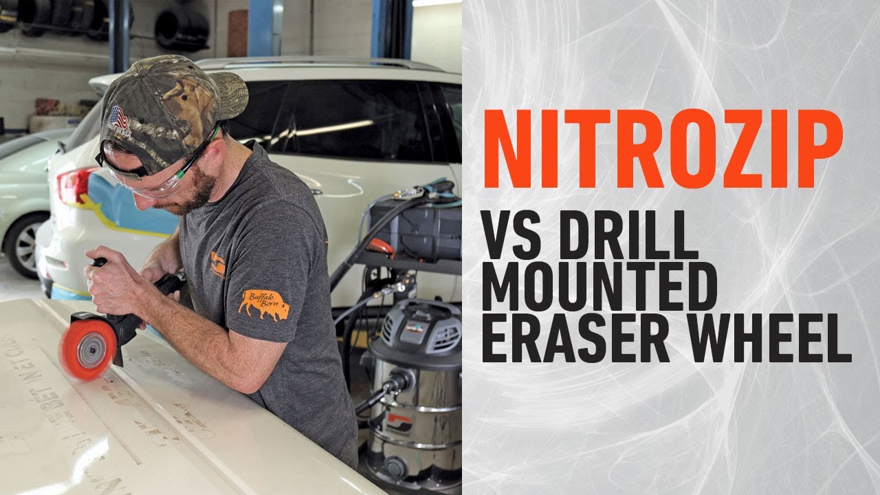 Dynabrade’s NitroZip Vs Drill-Mounted Eraser Wheels for Decal/Pinstripe Removal