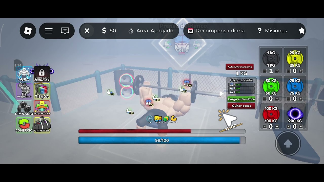 Jugando a  liga de gimnasio 