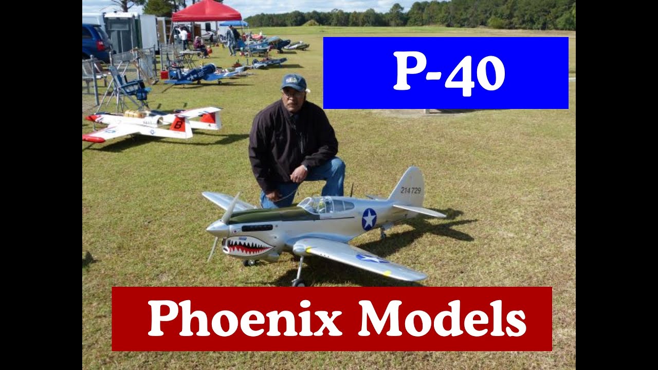 Phoenix P-40 DLE-55 At Tarheel R/C Flyers 2021 Warbirds Over NC