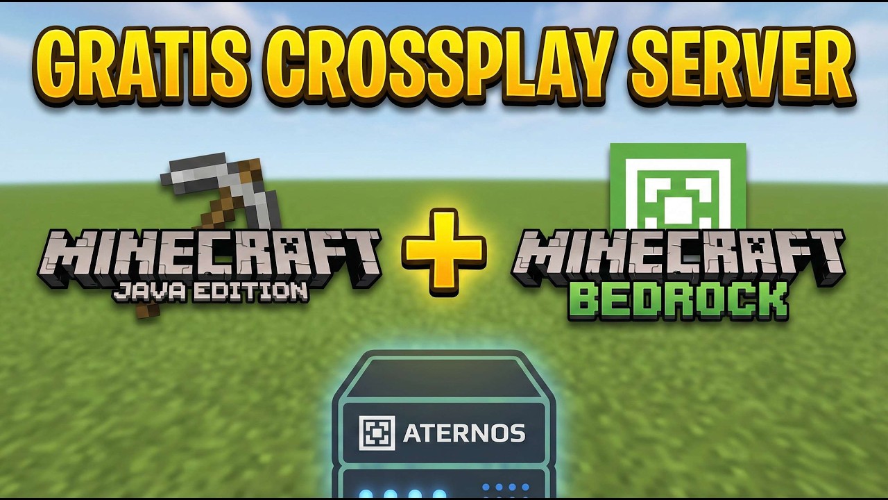 KOSTENLOSEN Minecraft Crossplay Server erstellen (Java & Bedrock) Aternos
