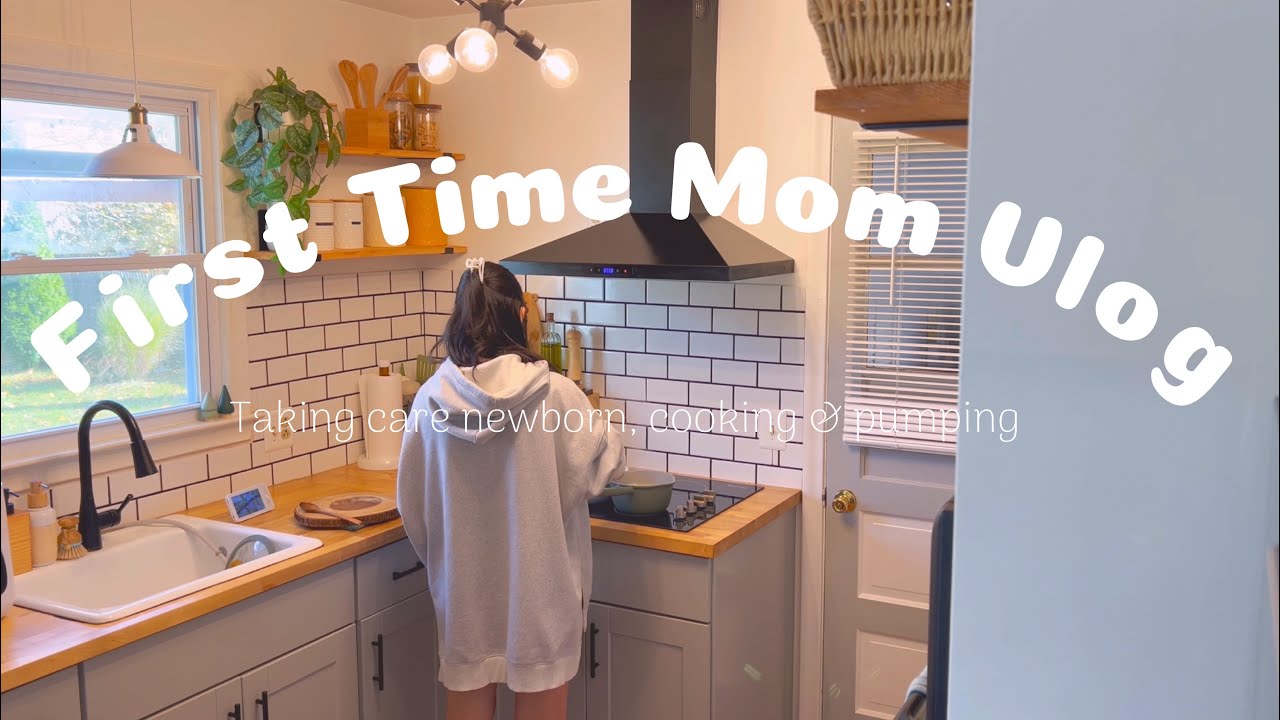 First Time Mom Vlog | Taking care of baby, Cooking & Pumping