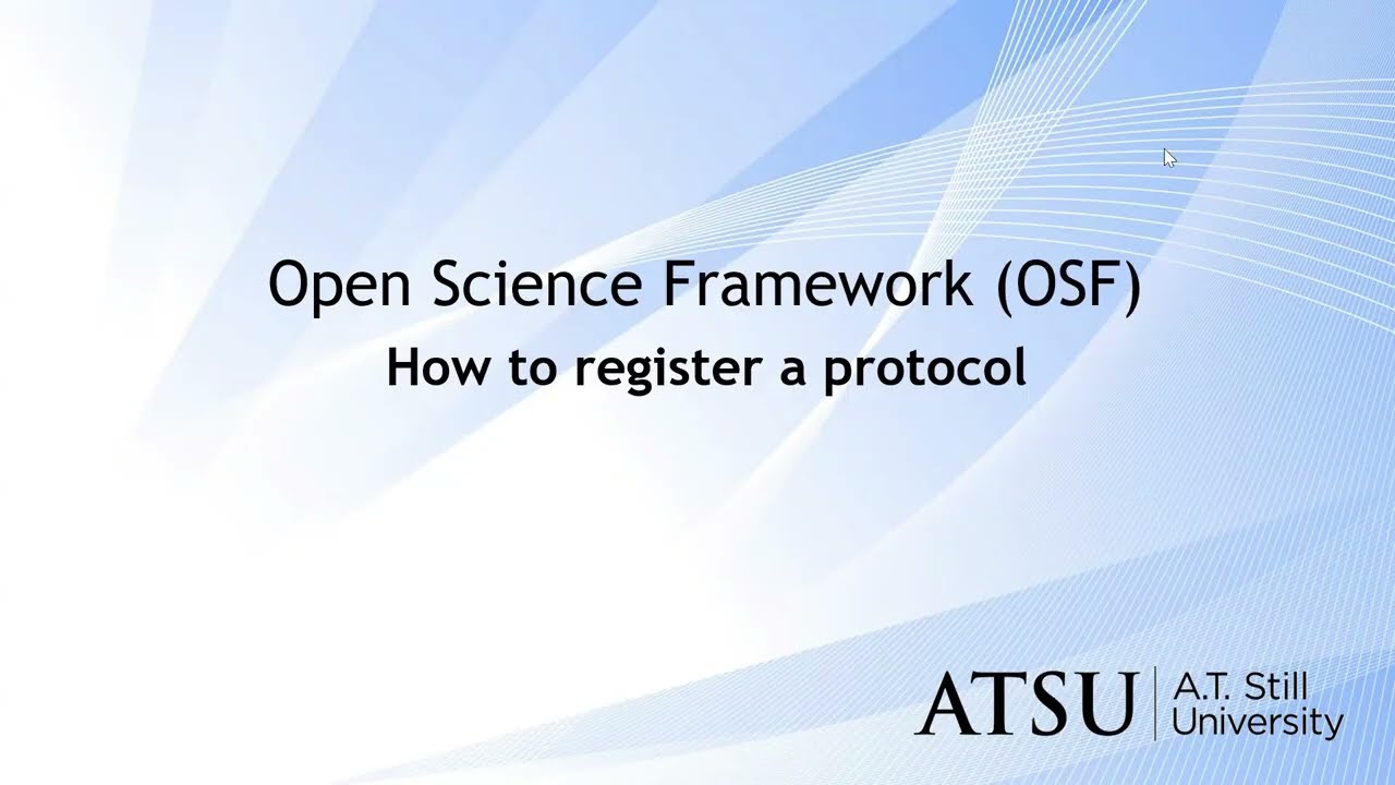 How to register a protocol in OSF