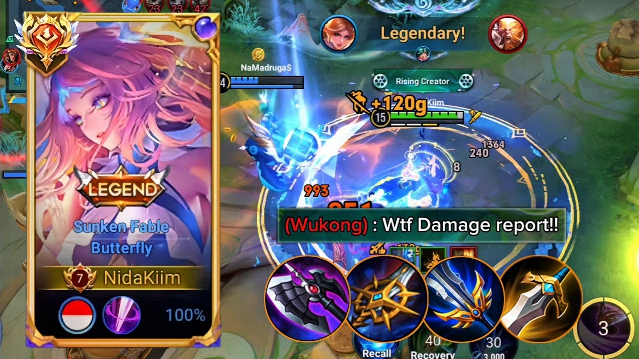 NEW OP BUTTERFLY TRUE DAMAGE BUILD THAT CAN DESTROY EVERYTHING! (Must try!) - HONOR OF KINGS