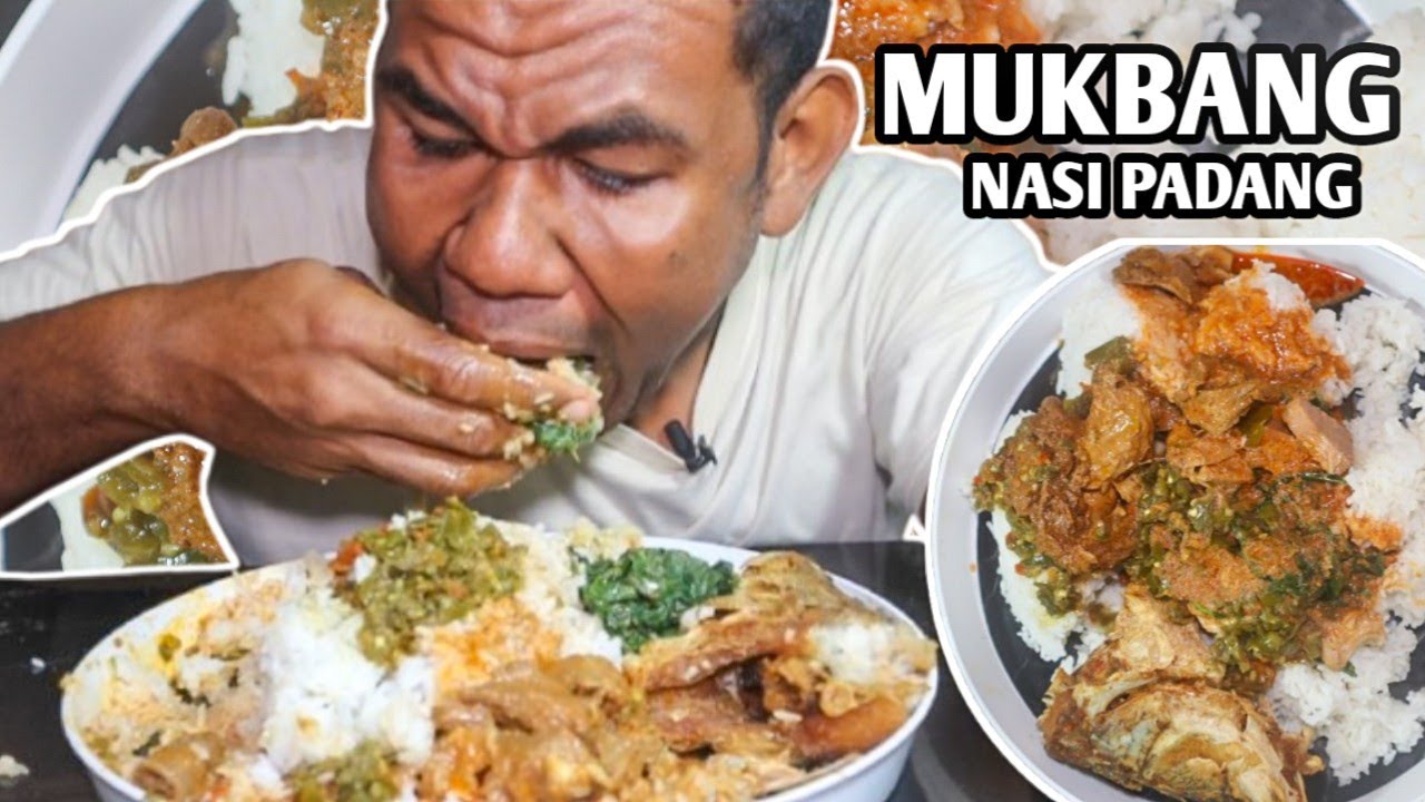 Lauk 100 Ribu Bikin Nasi Dua Piring Habis! Mukbang Nasi Padang Porsi Martin mp #mukbang