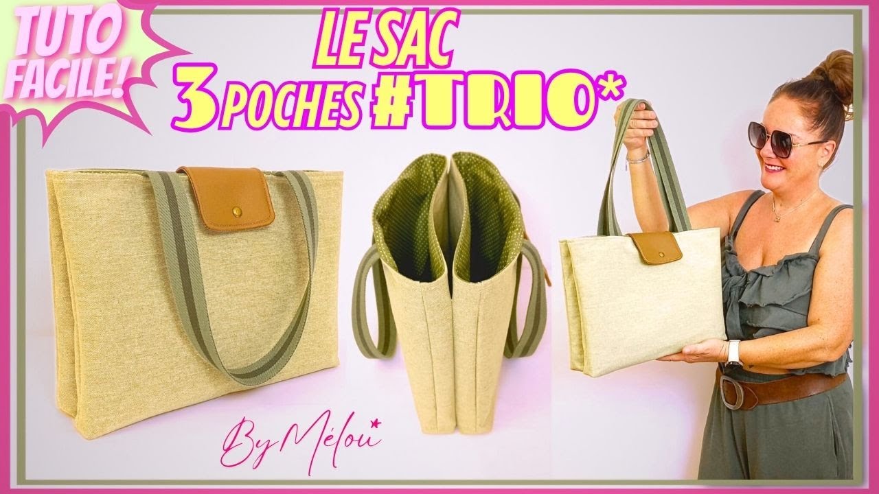 🌸Простой урок по шитью #DIY🌸Сумка с тремя карманами #TRIO #BYMÉLOU 🥰