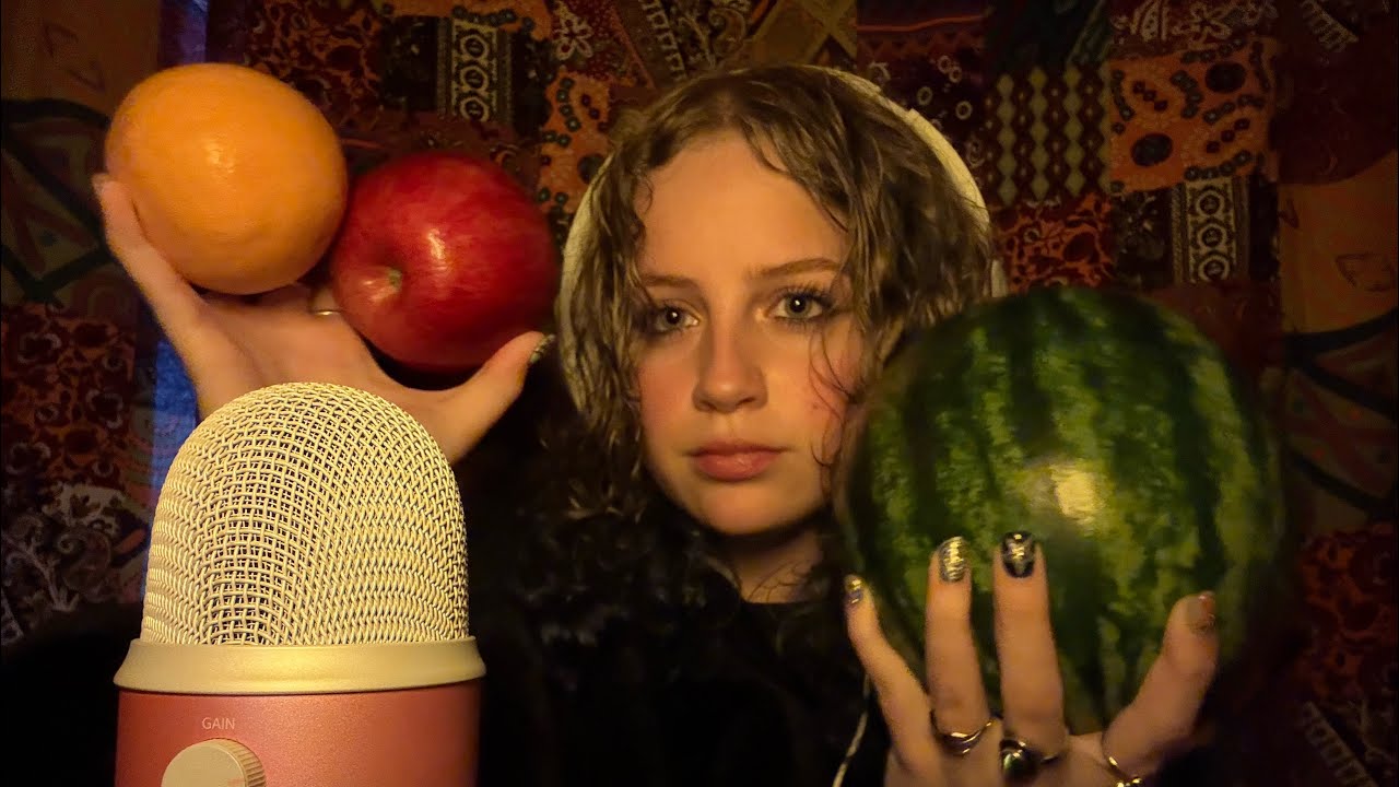 ASMR with fruit! 🍊🍎🍉