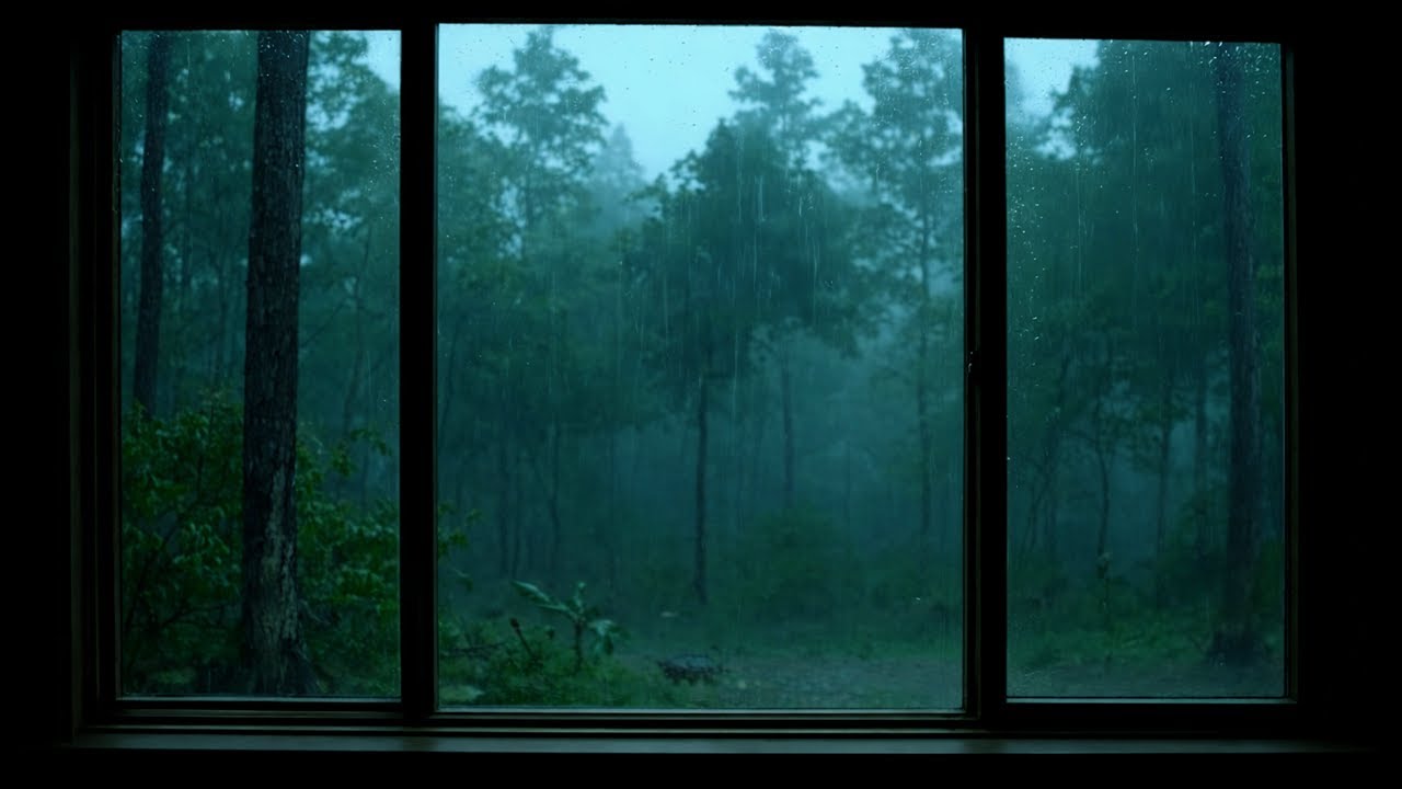 Calming Rain Sounds at Night for Sleep & Relaxation