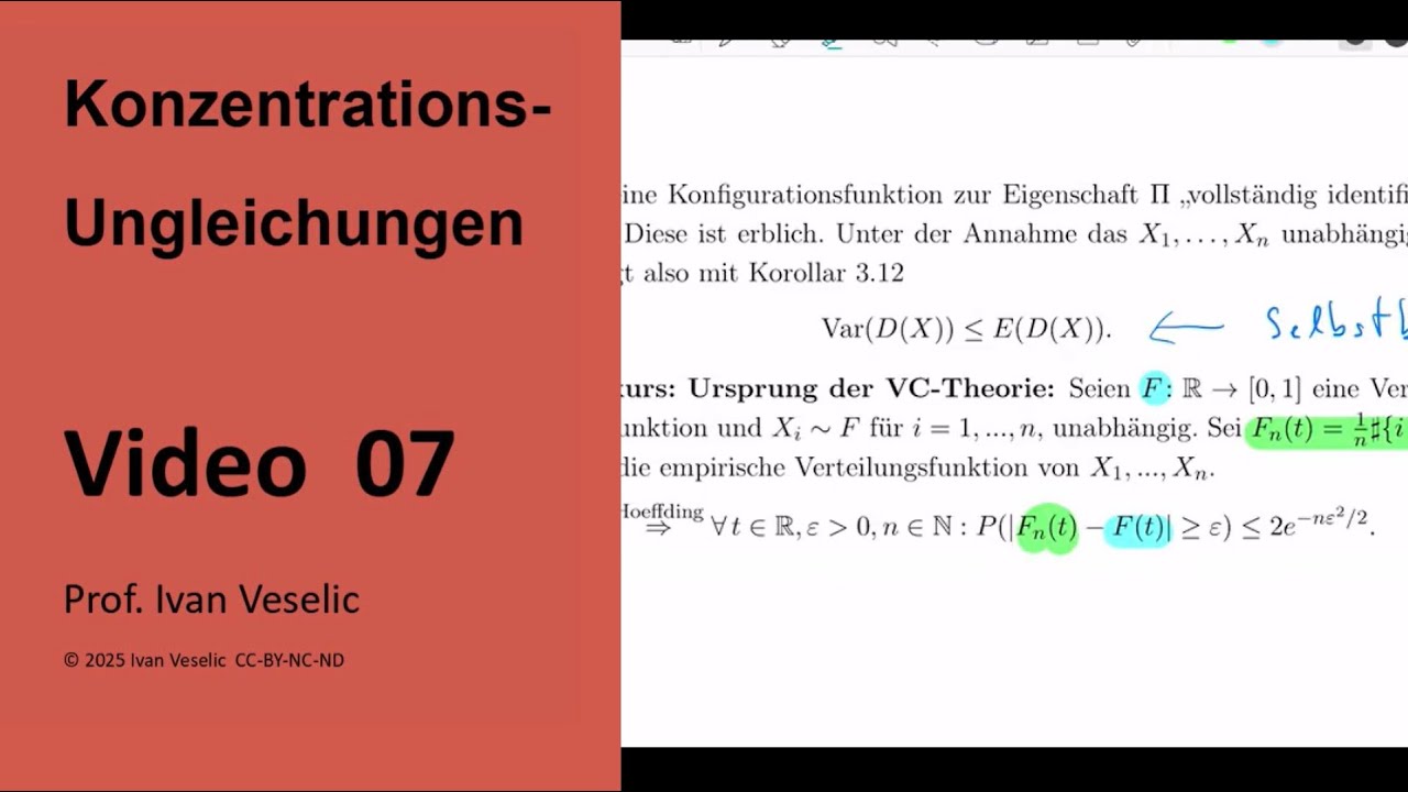 Vorlesung Konzentrationsungleichungen (Video 7)