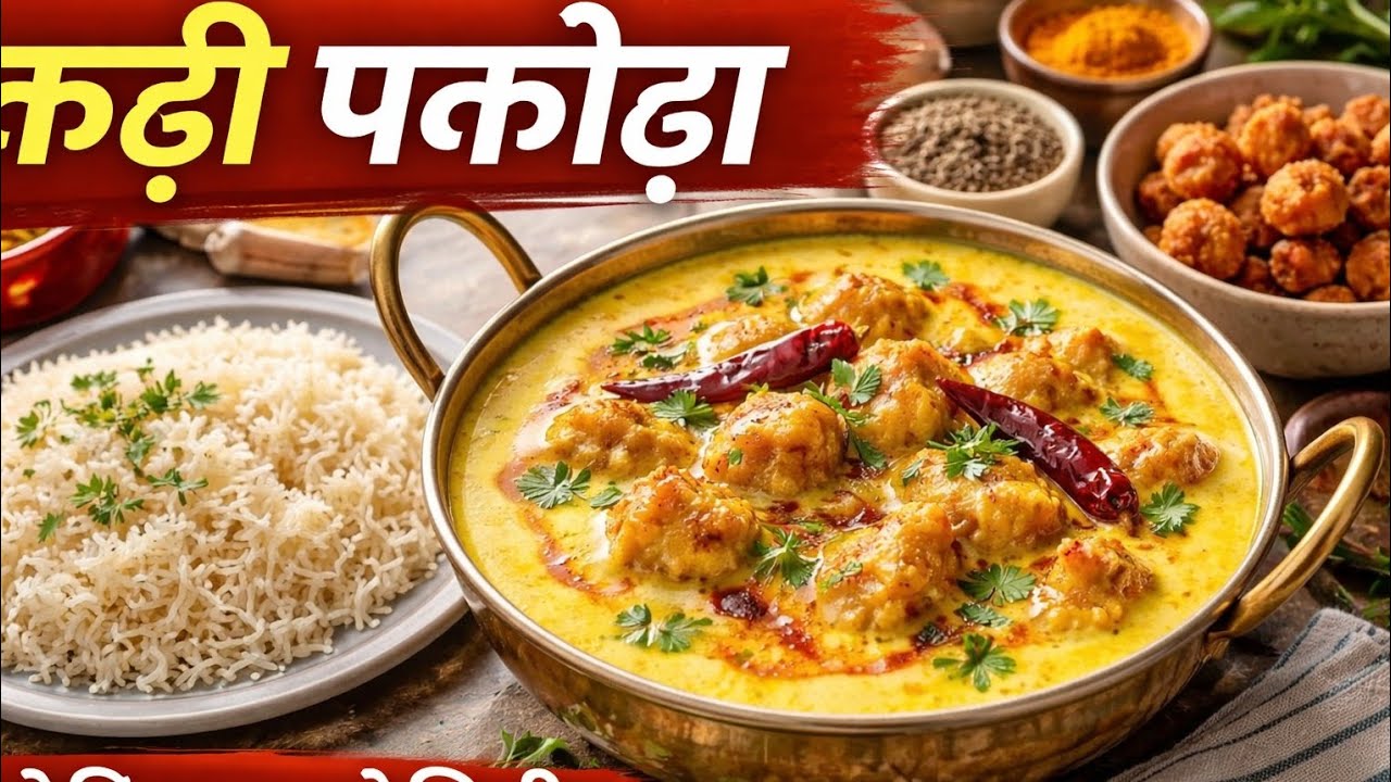Maa ke hathon ke Swad wali Kadi pakoda and jeera rice 😋🤗🍲