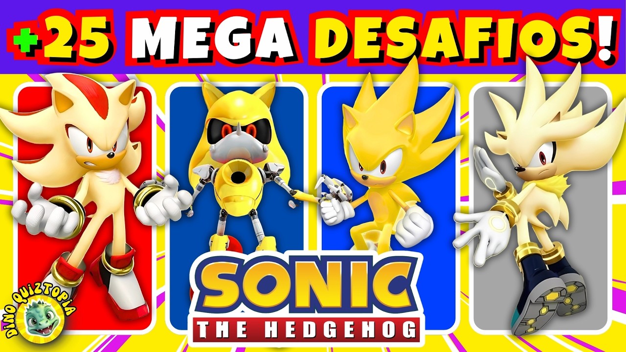 ⚡🔵🦔 +25 MEGA DESAFIOS IRADOS DE SONIC ⚡🦔SÓ para quem é fã de verdade!🔊 #dinoquiztopia #sonic3 #quiz