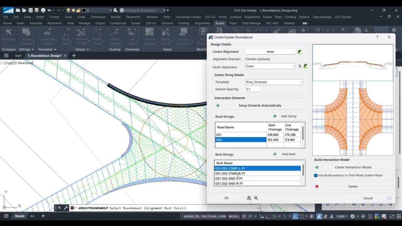 Civil Site Design Plus - Roundabout Design
