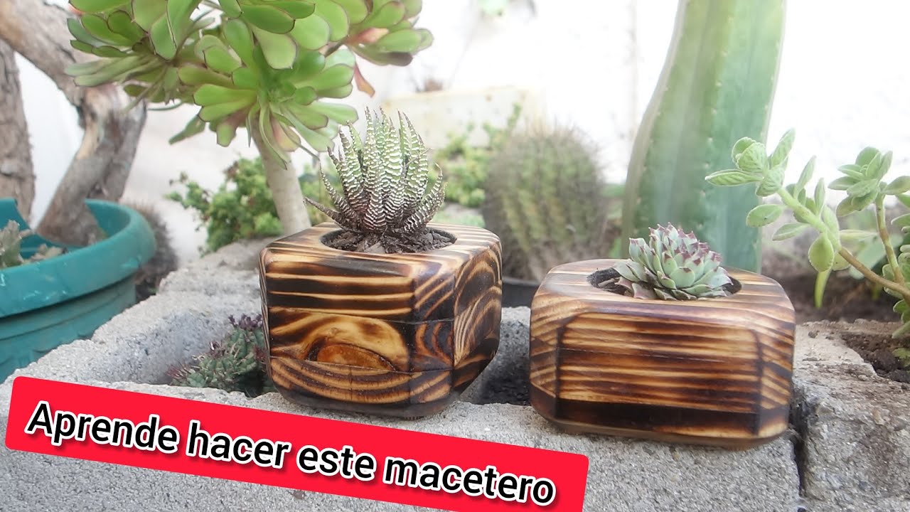 te enseño paso a paso hacer un macetero de madera