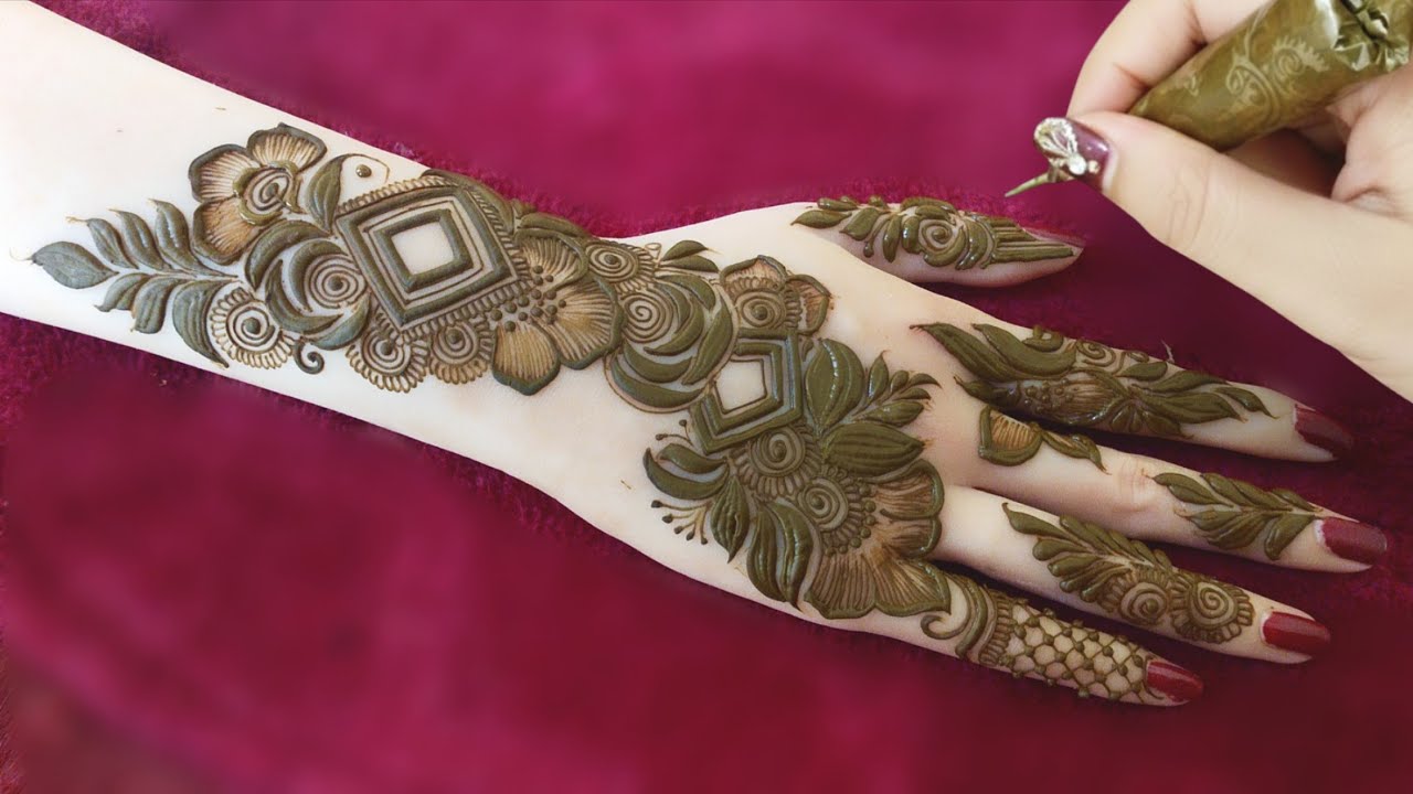 Beautiful Stylish Mehndi Design for Back hand |Arabic floral henna style | Eid Special Mehndi design