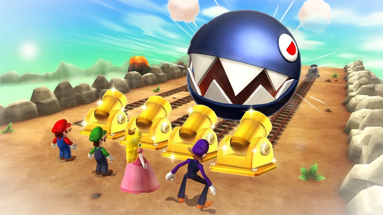 Mario Party 9 Boss Minigames - Luigi Vs Mario Vs Peach Vs Waluigi (Master Difficulty)