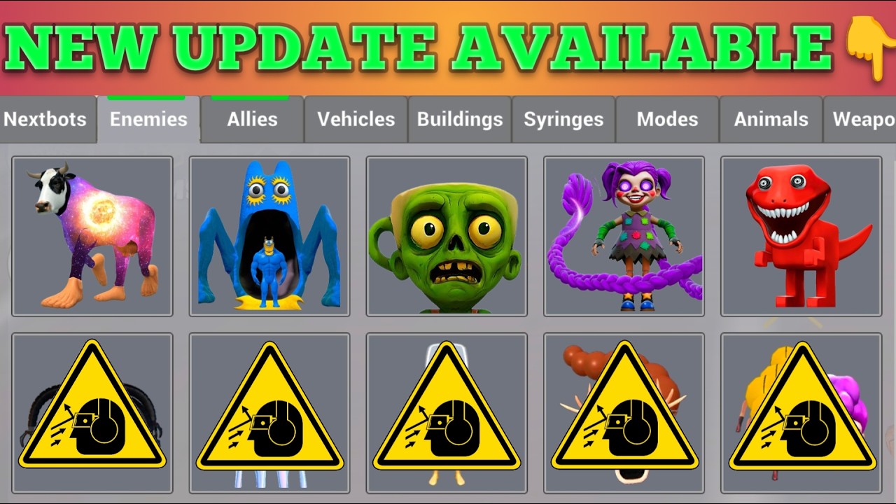 Nextbots in Playground Mod 10.8.12 Android!! (magic wands with voice spells)