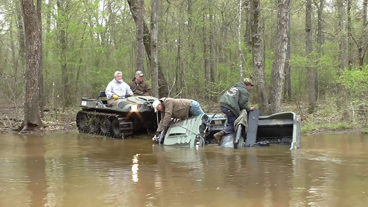 Argo 8x8 Sinks in River
