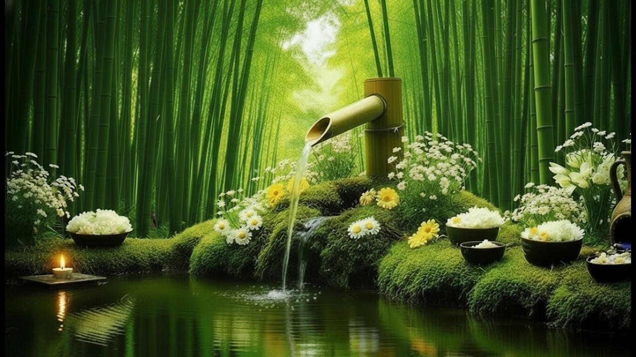 Healing Piano with Soothing Water Sounds 🌿 Stress Relief, Deep Sleeping and Study Music