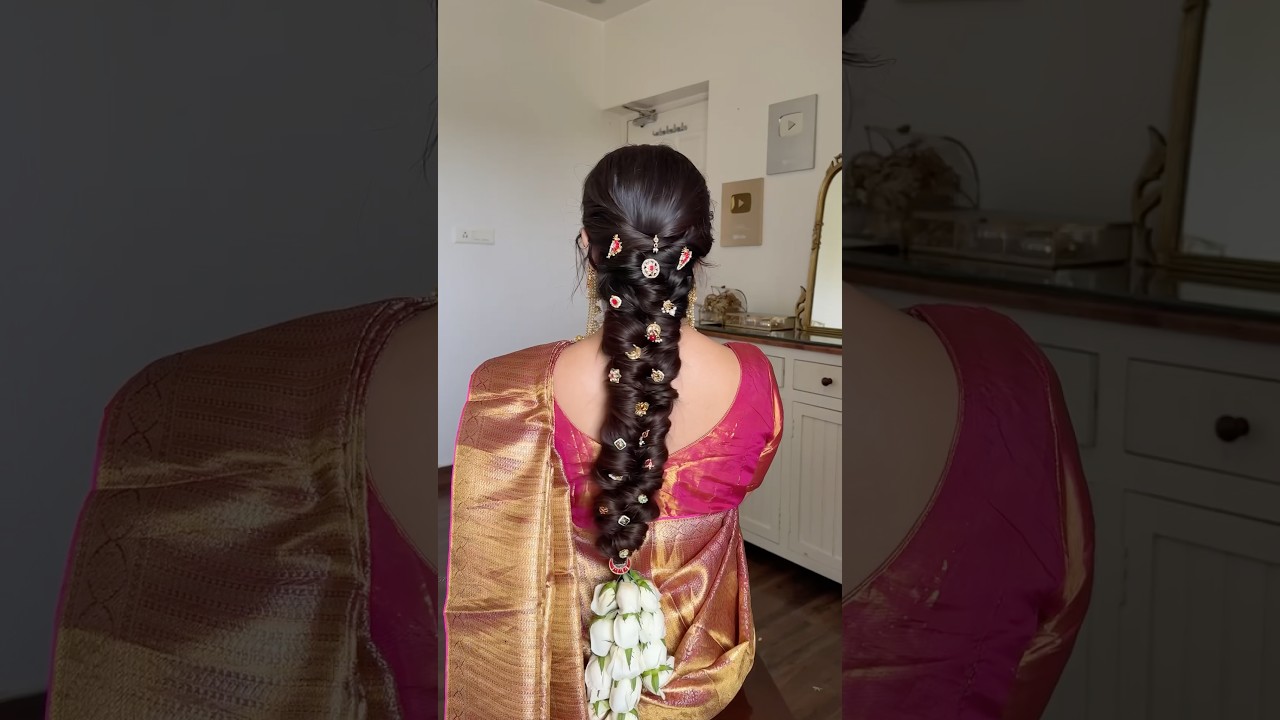 Ganesh Chaturthi hairstyle ✨ #youtube #shorts #hairstyle