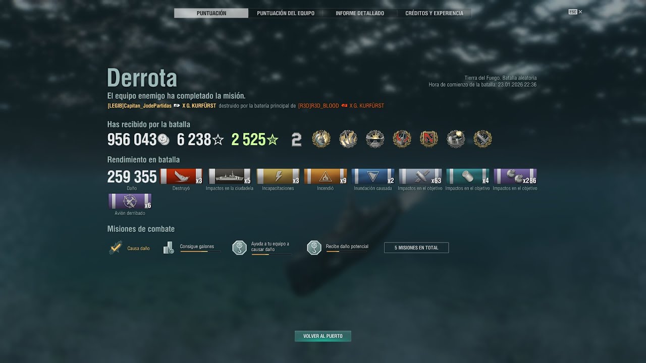 World of Warships. Großer Kurfürst. Capitan_JodePartidas en división con TheTinky14.