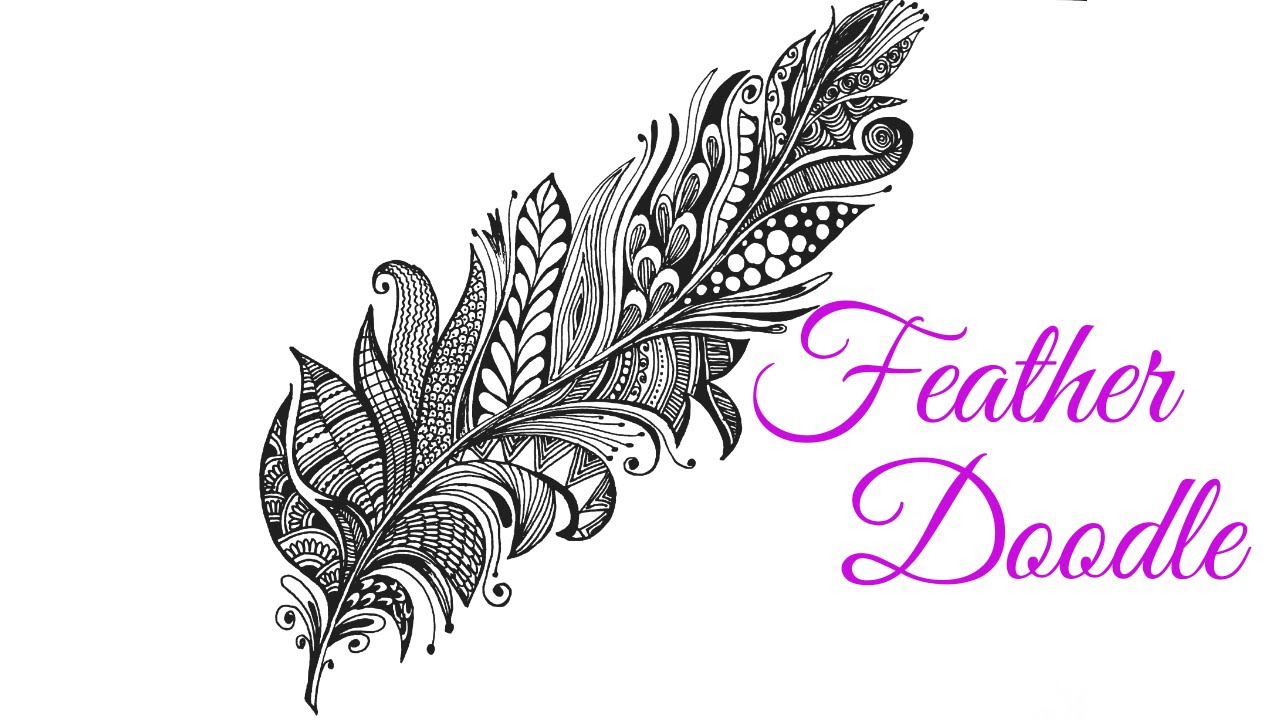 Feather Doodle | Mandala Art | How to Draw | Step by Step Drawing | Zentangle Art | Mendhika Designs