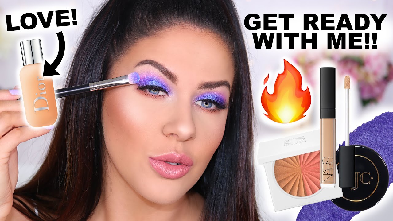 GET READY WITH ME!! GLOWING SKIN USING CURRENT FAVES!!