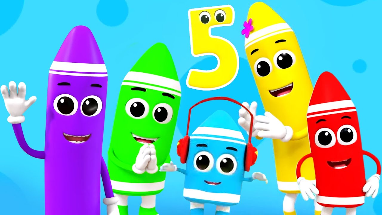 Five Little Crayons, Learning Videos and Nursery Rhymes for Kids