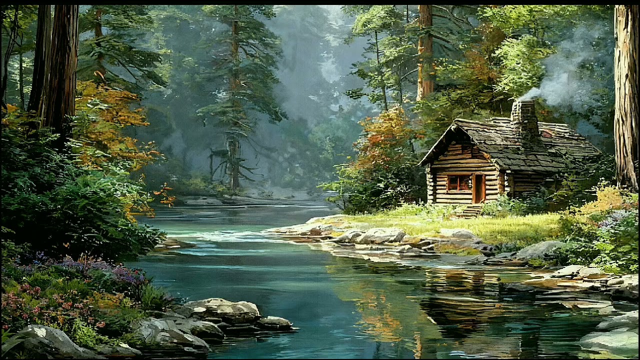 A Cabin In The Woods Tv Wallpaper Background Screensaver Home Decor
