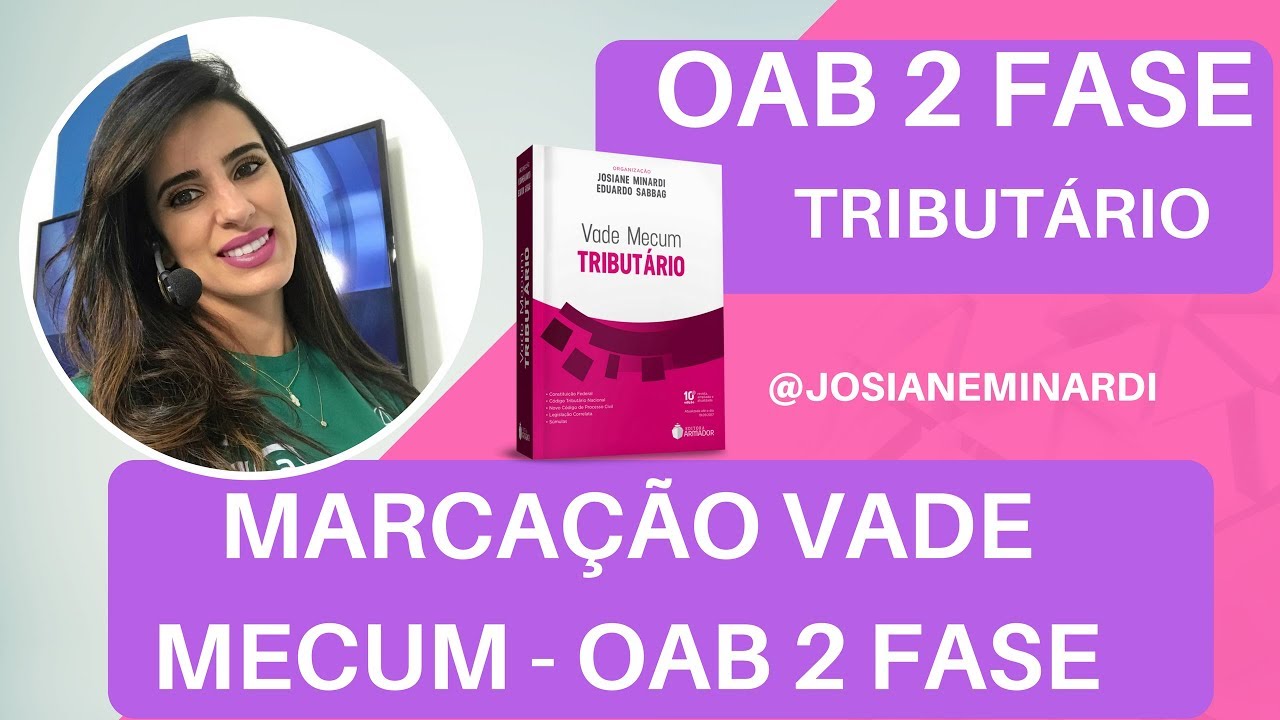 Como Fazer a Marcação em Seu Vade Mecum - OAB 2 FASE em Tributário