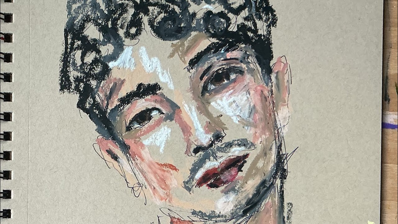 How to Draw a Man's Face in 15 Minutes - see this drawing change with every step & when I add color!