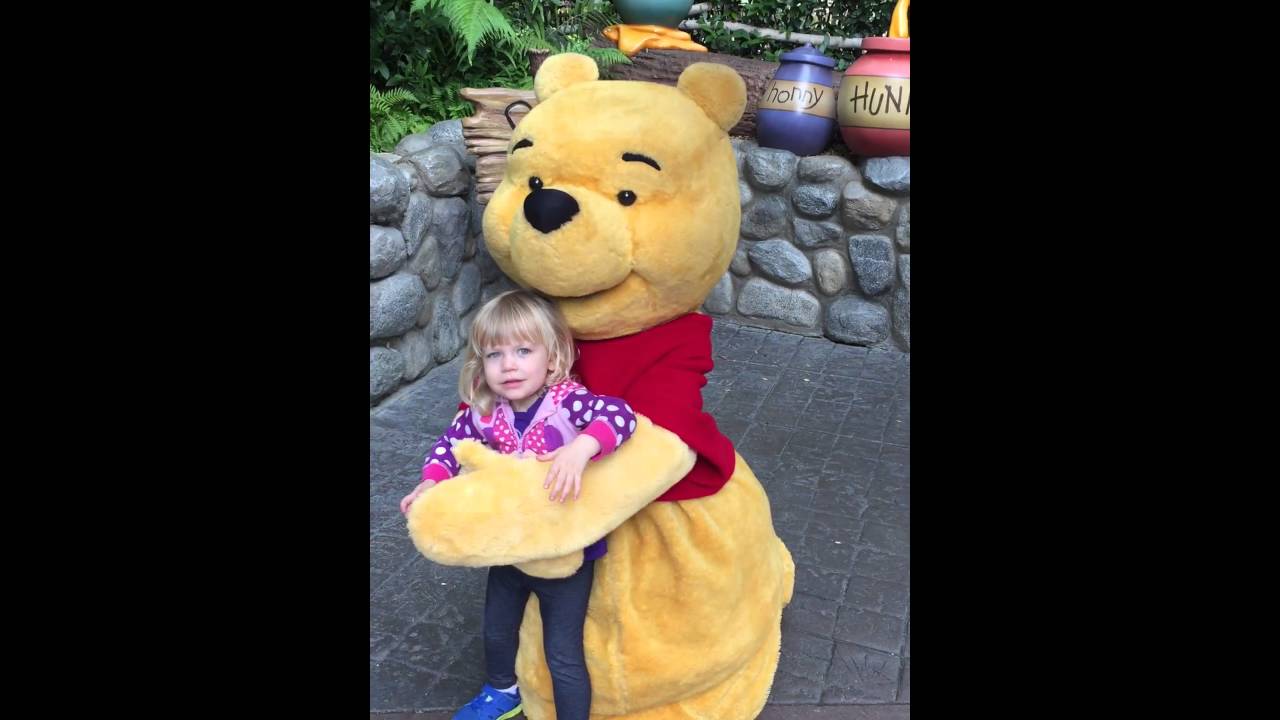 Meeting Winnie the Pooh at Disneyland 2016