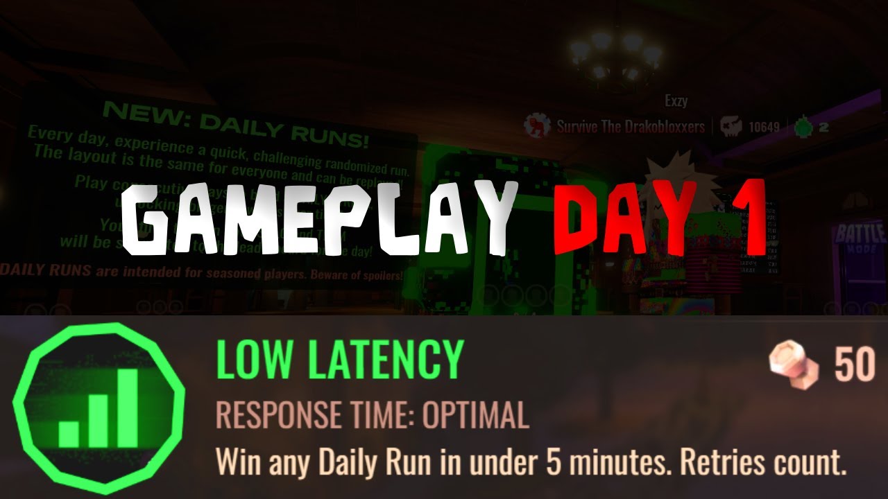 LOW LATENCY FULL RUN | Day 1 gameplay