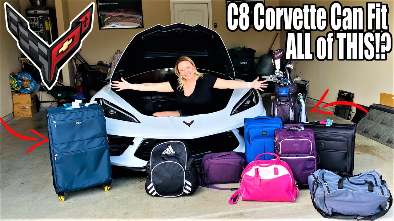 How MUCH can you Truly FIT in the Two C8 Corvette Stingray TRUNKS?