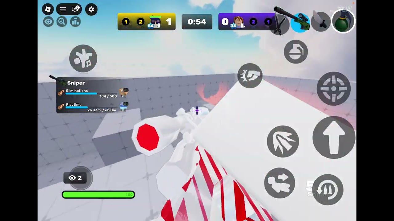 Playing a game of tag team 3v3 with my friend(it was easy)