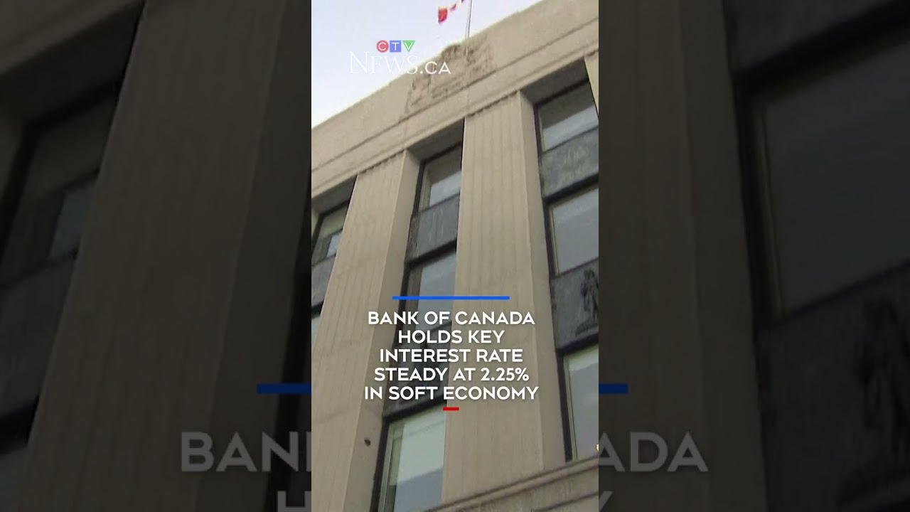 Bank of Canada holds key interest rate steady at 2.25% in soft economy