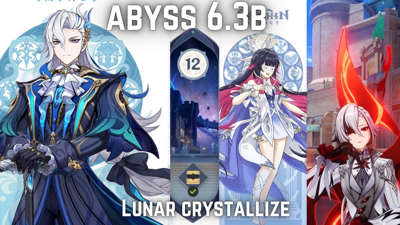 NEW Abyss 6.3 || NEUVILLETTE HYPER CARRY & ARLE+BINA LUNAR CRYSTALLIZE || GENSHIN IMPACT 6.3B