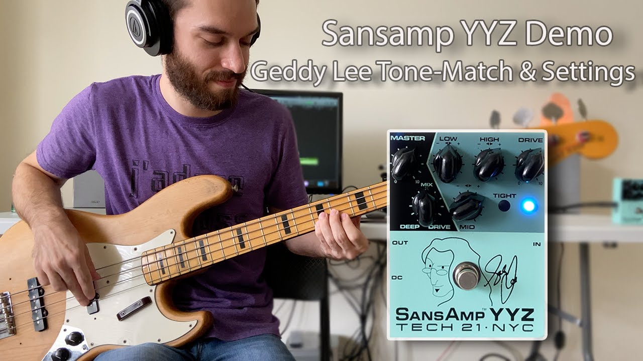 Tech 21 YYZ Sansamp Pedal Demo - Rush Tone Match & Settings