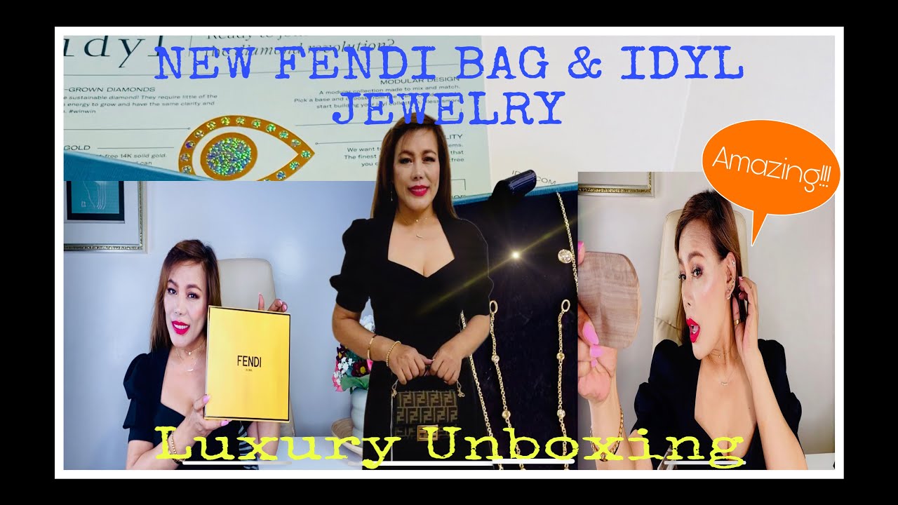 LUXURY UNBOXING:  FENDI MINI BAGUETTE AND IDYL FINE JEWELRY WITH DIAMONDS | LIFE OF MC