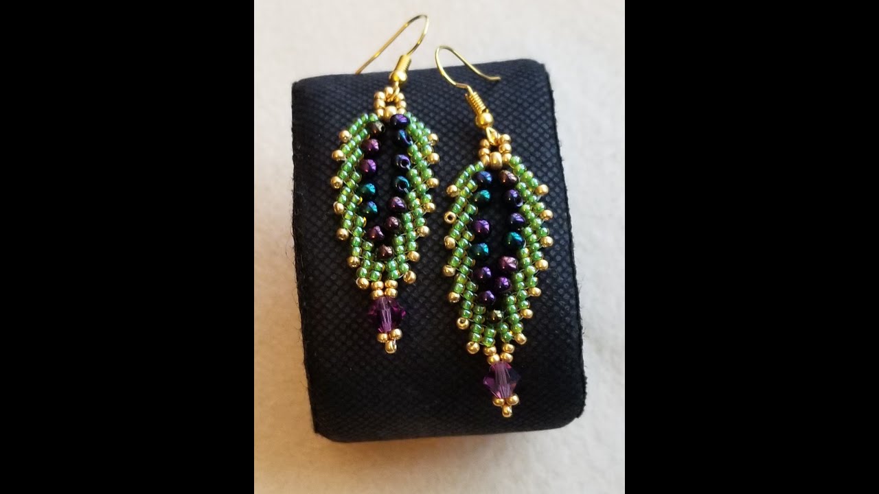 How to make DIY Beaded Earrings using St. Petersburg Stitch