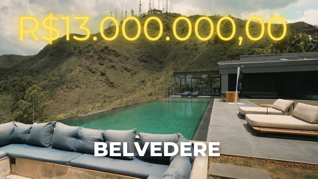 Mansão ESPETACULAR no Belvedere com vista pra Belo Horizonte a venda por R$13 milhões de reais