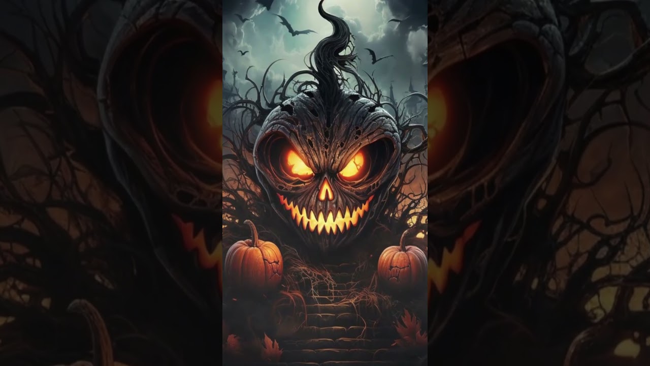 Halloween Ambience 🎃 Haunted Pumpkin, Spooky Sounds, Relaxing Halloween Music #shorts
