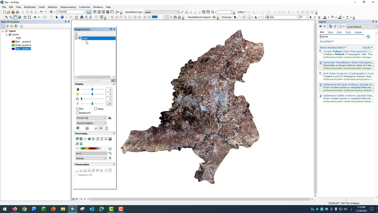 انتاج خريطة الغطاء النباتي بخطوة واحدة One Click NDVI Map Generation