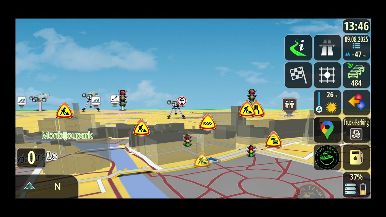 IGO Nextgen for Truck Drivers! Europe & England 2025 Q2! Android 9 - 16! Online TMC & Weather 