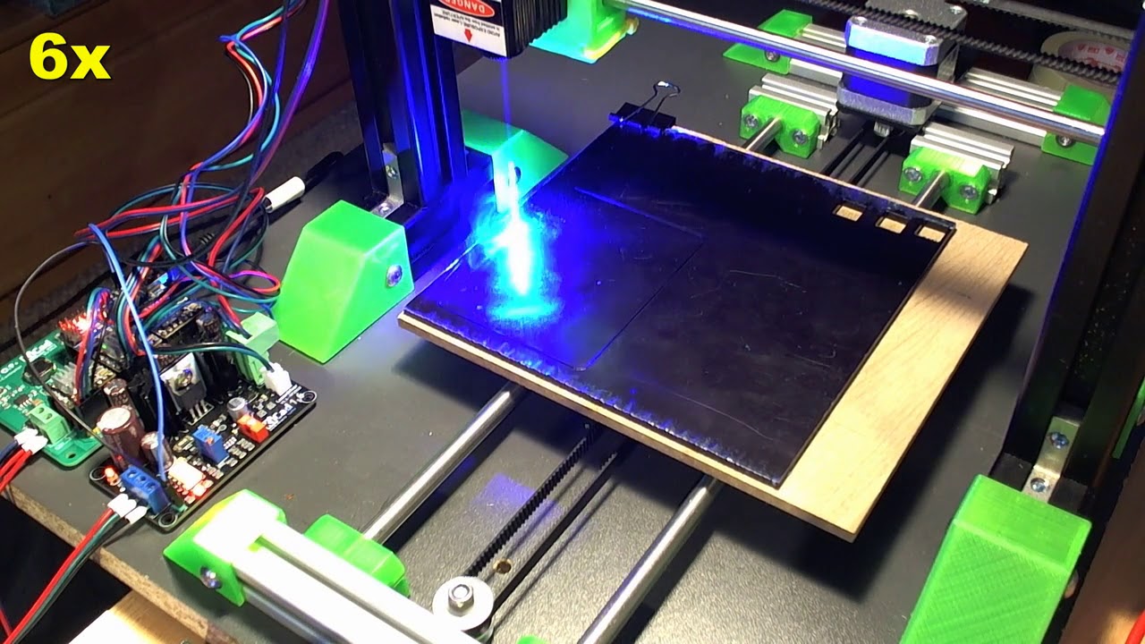 cutting black acrylic with 2.5 watt laser