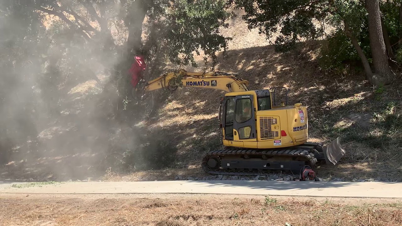 Komatsu Pc 138 and Fecon CEM 36 Mastication Head
