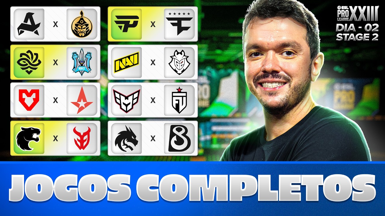 Legacy x Monte | FURIA 15h | ESL PRO LEAGUE SEASON 23 STAGE 2 | DIA 2 - !socio - Siga @Gaules!