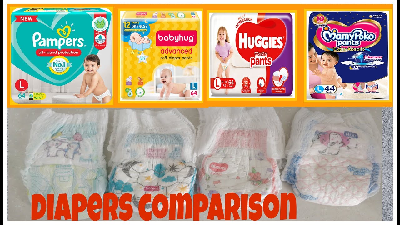 Diaper Comparison and Review | Best baby diapers in India | Pampers | Huggies | MamyPoko | Babyhug