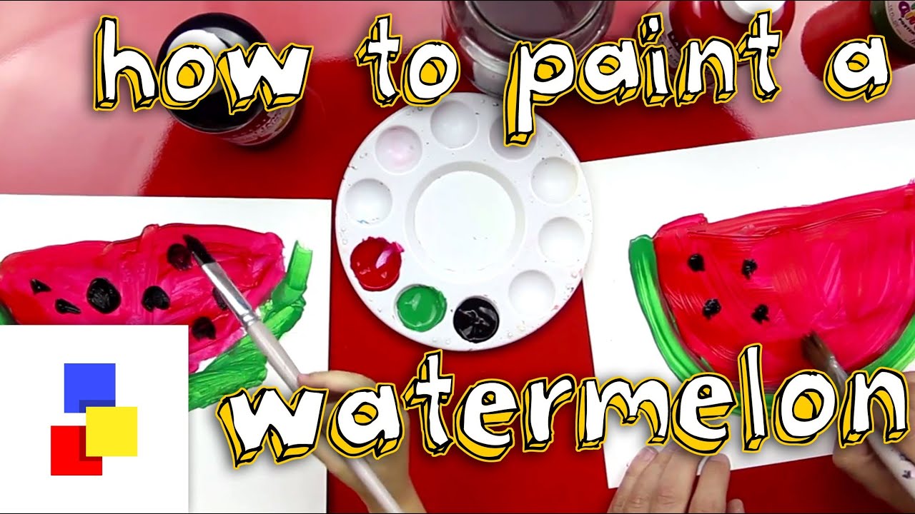 How To Paint A Watermelon (for super young artists)